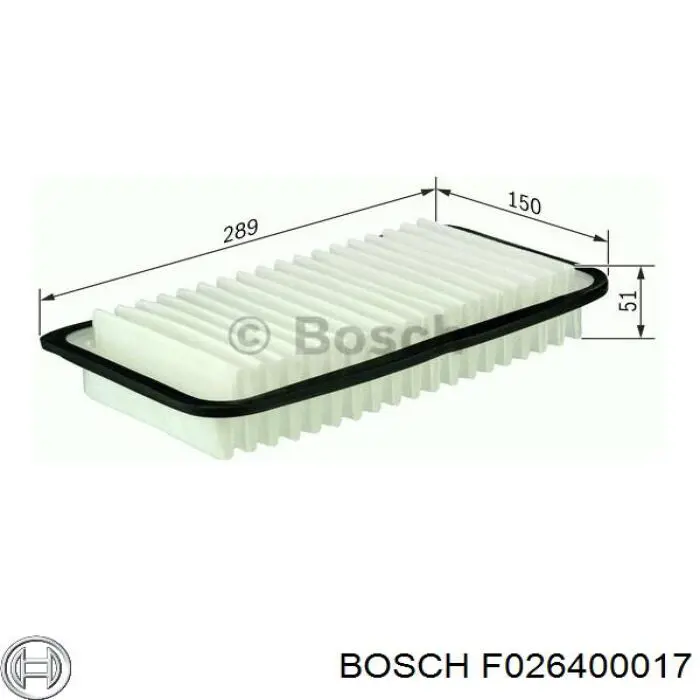 Фільтр повітряний Bosch F026400017
