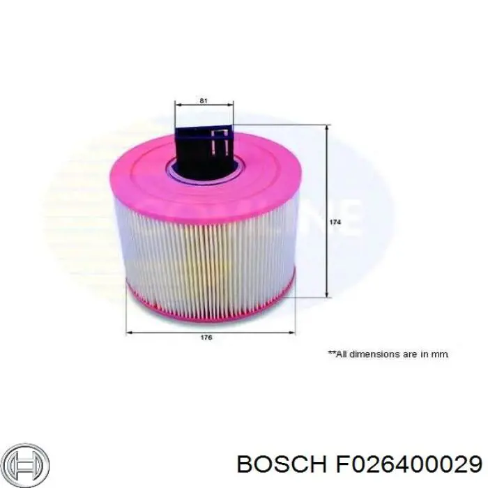Фільтр повітряний Bosch F026400029