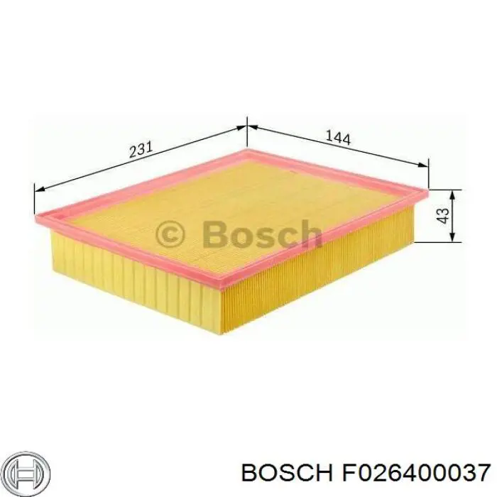 F026400037 Bosch фільтр повітряний