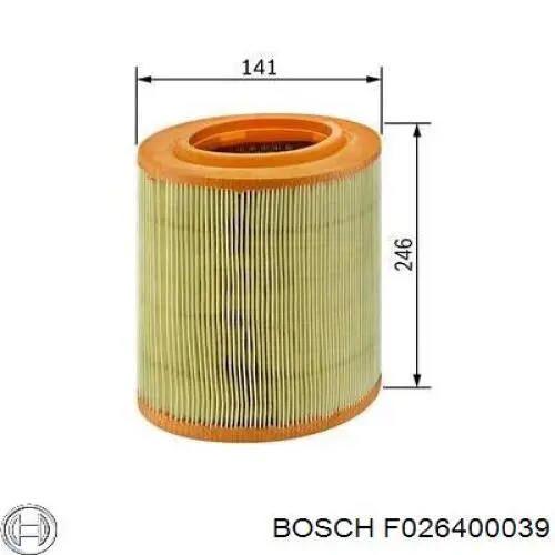 Фільтр повітряний Bosch F026400039