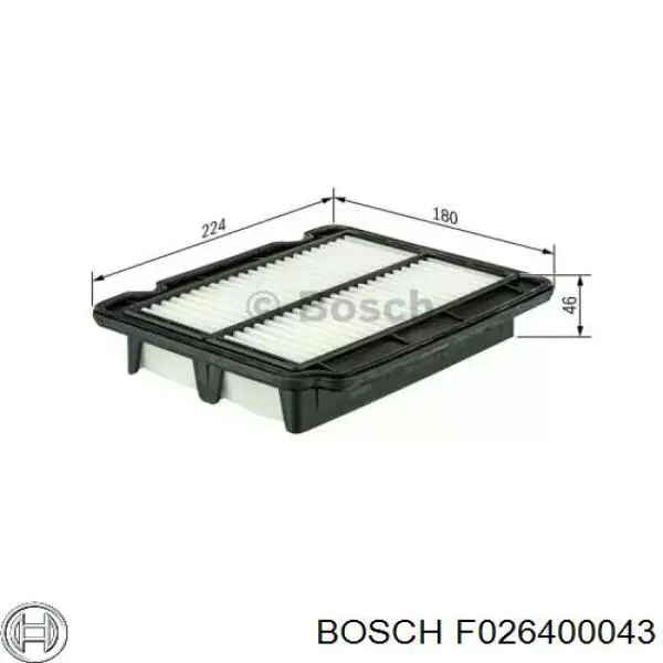 Фільтр повітряний Bosch F026400043