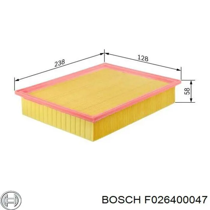 Повітряний фільтр F026400047 Bosch