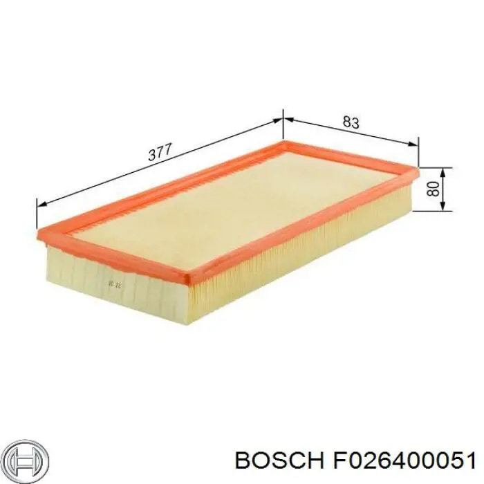Фільтр повітряний Bosch F026400051