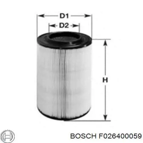 Купити F026400059 Bosch Автомобільний фільтр повітря