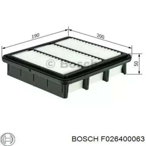 Купити F026400063 Bosch Автомобільний фільтр повітря