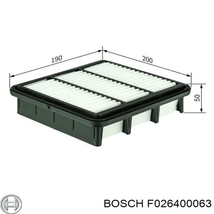 Фільтр повітряний Bosch F026400063
