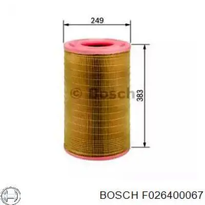 Повітряний фільтр F026400067 Bosch