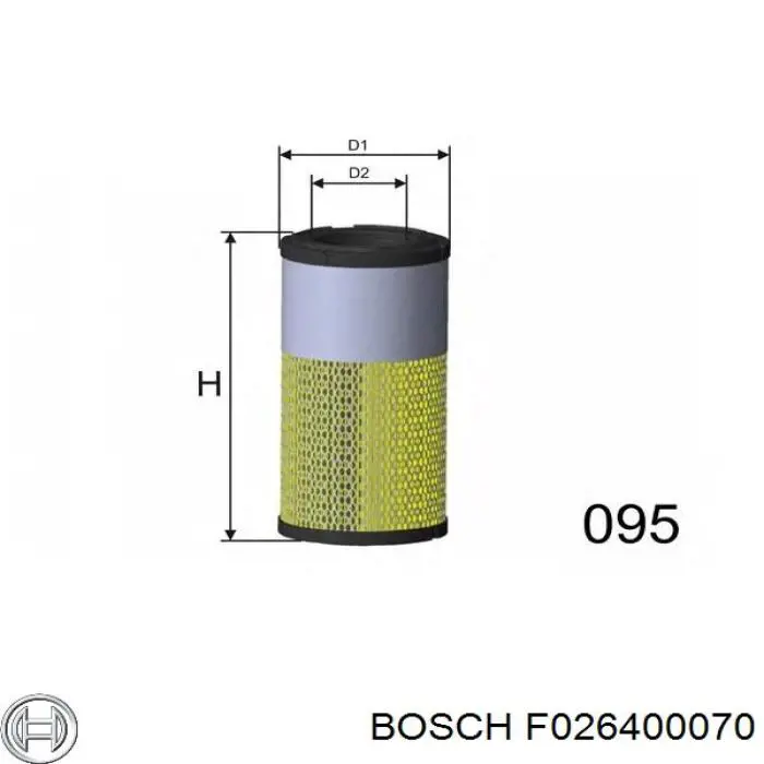 F026400070 Bosch Повітряний фільтр двигуна