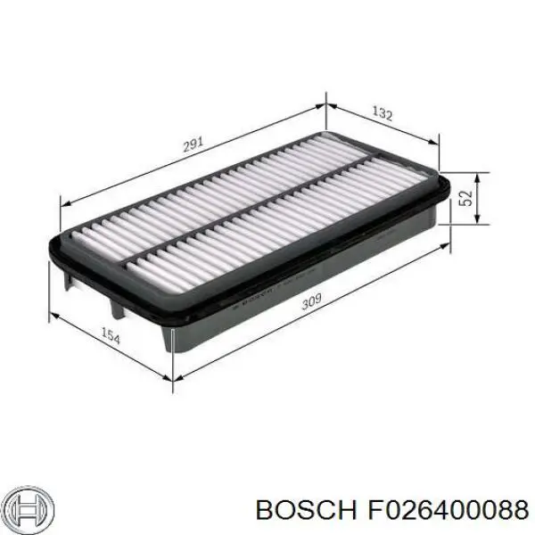 Фільтр повітряний Bosch F026400088