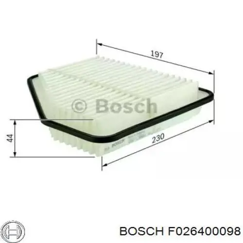 F026400098 Bosch фільтр повітряний