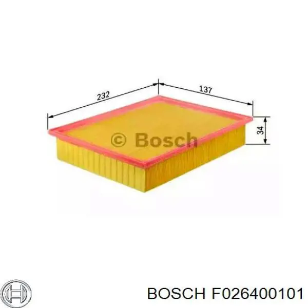 Елемент повітряного фільтра Bosch F026400101 ціна, від 7.41 USD