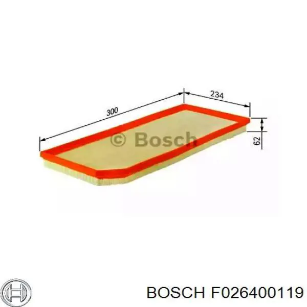 Повітряний фільтр F026400119 Bosch