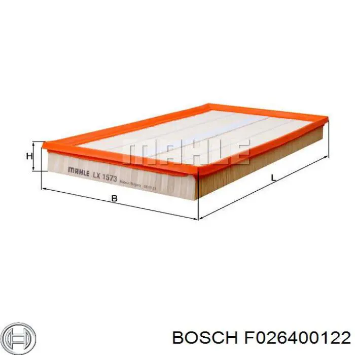 Фільтр повітряний Bosch F026400122