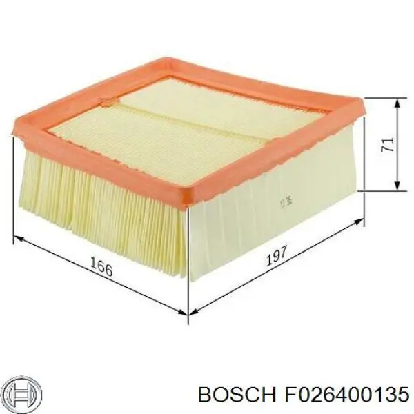 Повітряний фільтр F026400135 Bosch