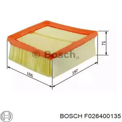 Купити F026400135 Bosch Автомобільний фільтр повітря