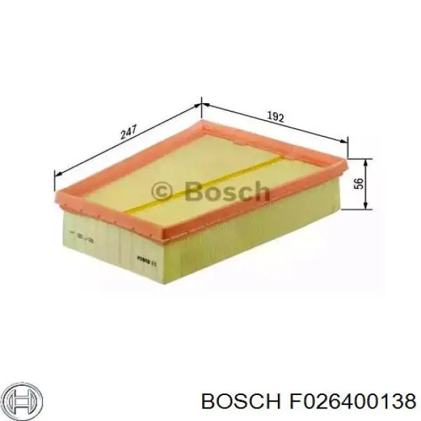 Елемент повітряного фільтра Bosch F026400138 ціна, від 11.94 USD