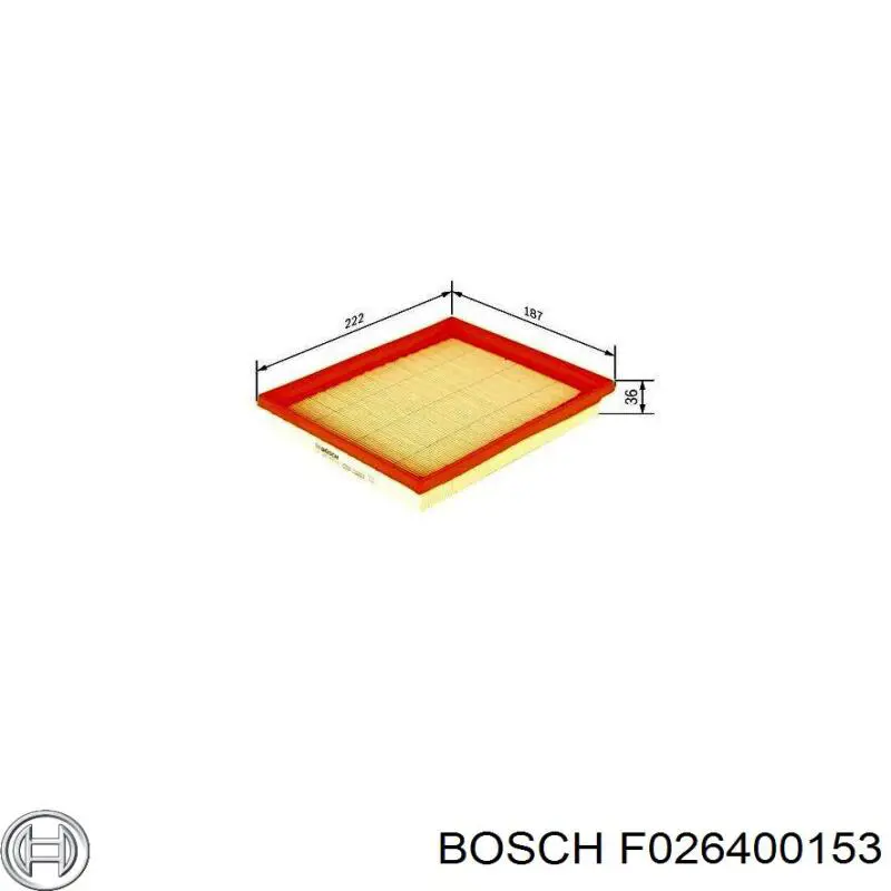 Повітряний фільтр F026400153 Bosch