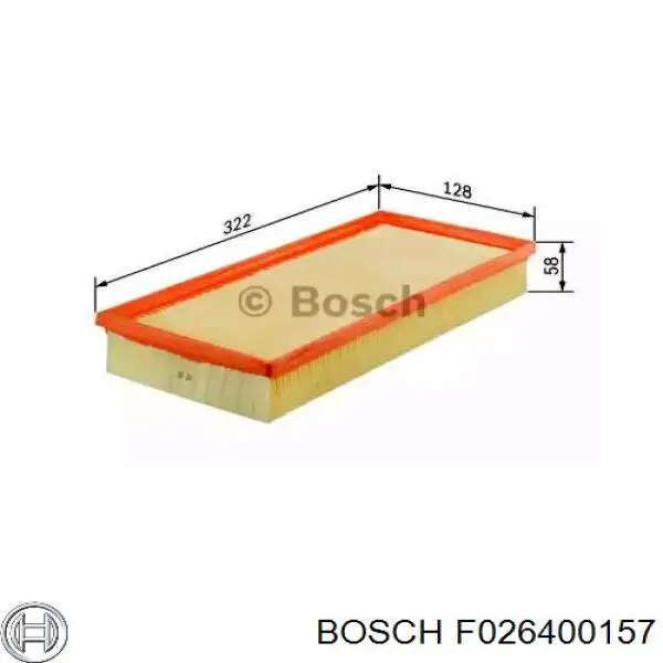 Купити F026400157 Bosch Автомобільний фільтр повітря