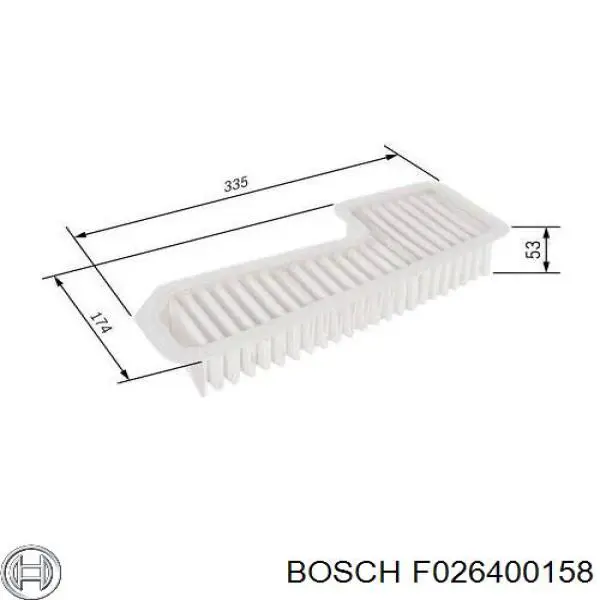 Фільтр повітряний Bosch F026400158