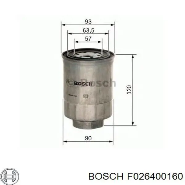 Повітряний фільтр F026400160 Bosch