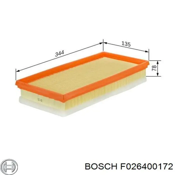 F026400172 Bosch Повітряний фільтр двигуна