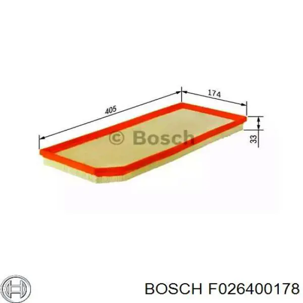 F026400178 Bosch фільтр повітряний