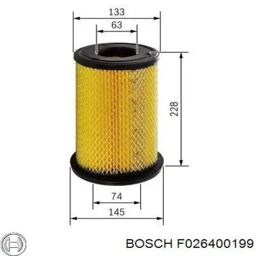 Фільтр повітряний F026400199 Bosch