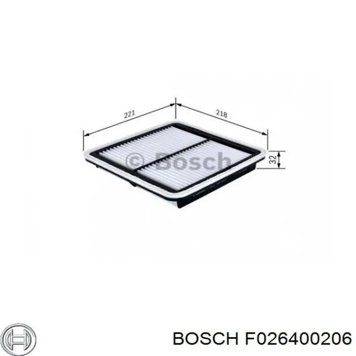 Купити F026400206 Bosch Автомобільний фільтр повітря