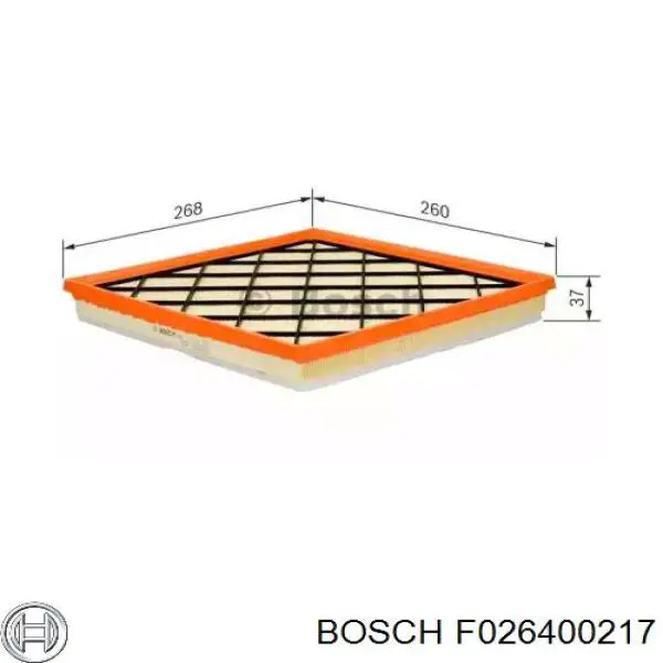 Елемент повітряного фільтра Bosch F026400217 ціна, від 12.02 USD
