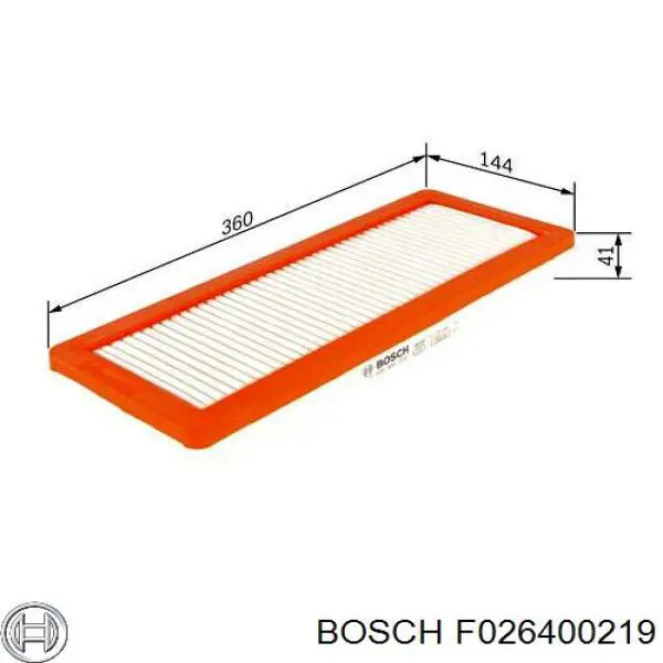 Фільтр повітряний Bosch F026400219