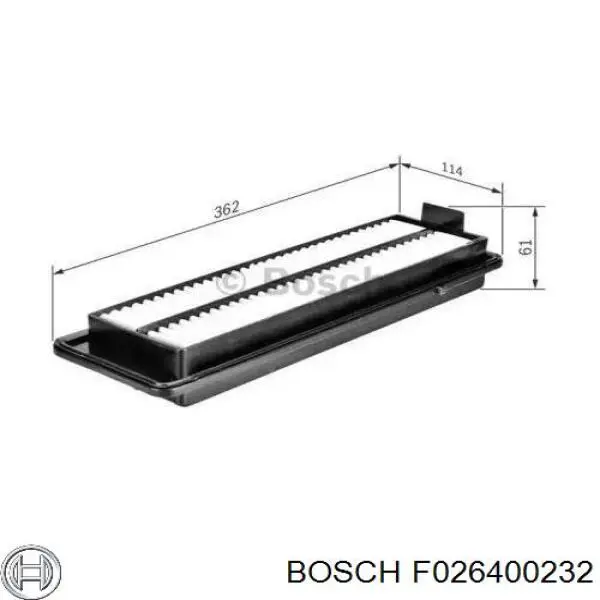 Повітряний фільтр F026400232 Bosch