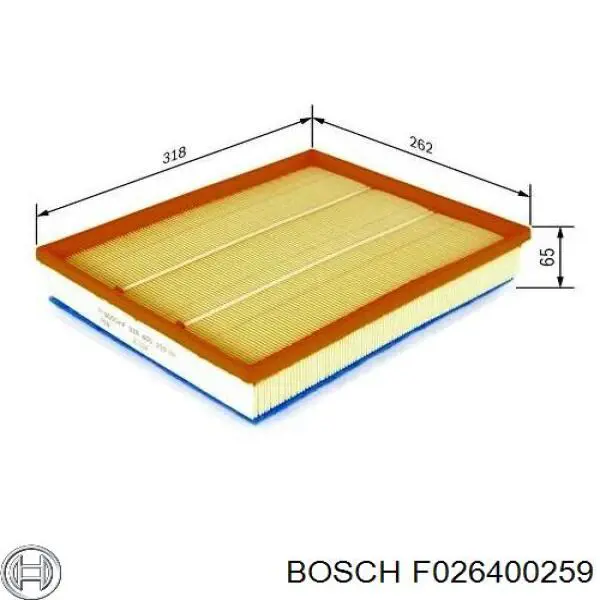 F026400259 Bosch фільтр повітряний