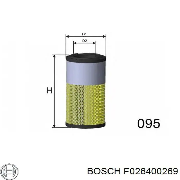 Повітряний фільтр F026400269 Bosch