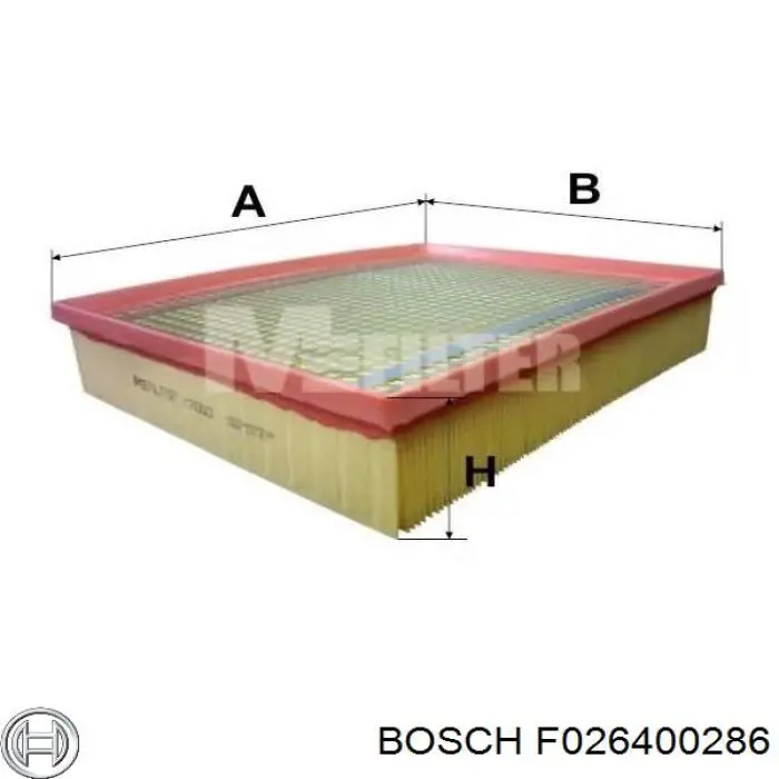 F026400286 Bosch Повітряний фільтр двигуна