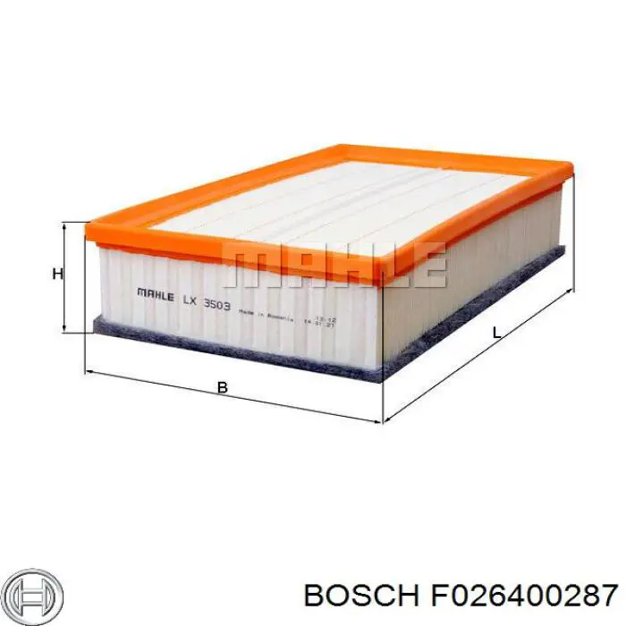 Фільтр повітряний Bosch F026400287