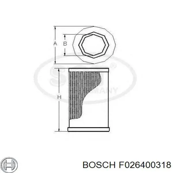 F026400318 Bosch Повітряний фільтр двигуна