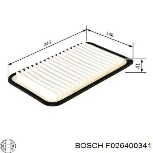 Фільтр повітряний F026400341 Bosch