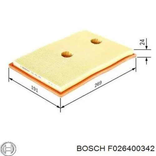 Купити F026400342 Bosch Автомобільний фільтр повітря