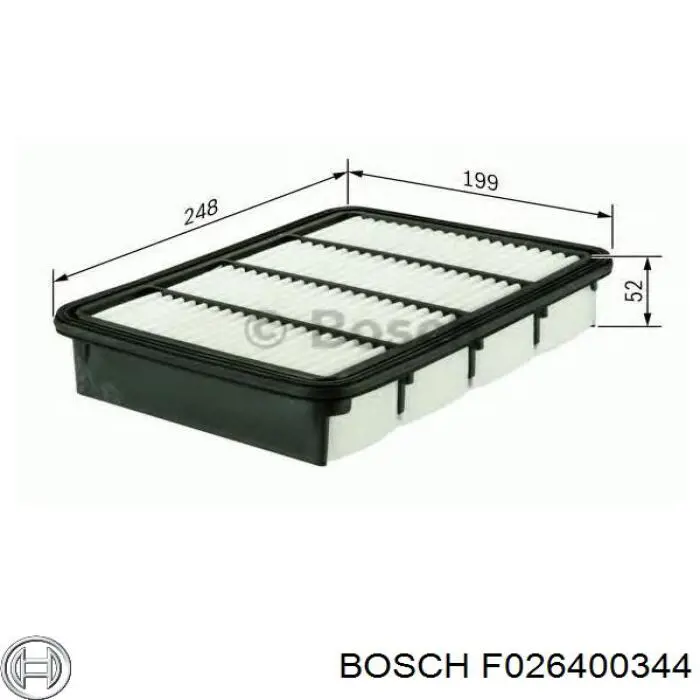 Купити F026400344 Bosch Автомобільний фільтр повітря