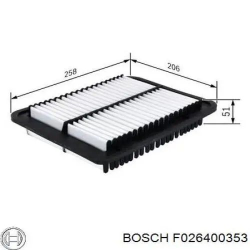 F026400353 Bosch фільтр повітряний