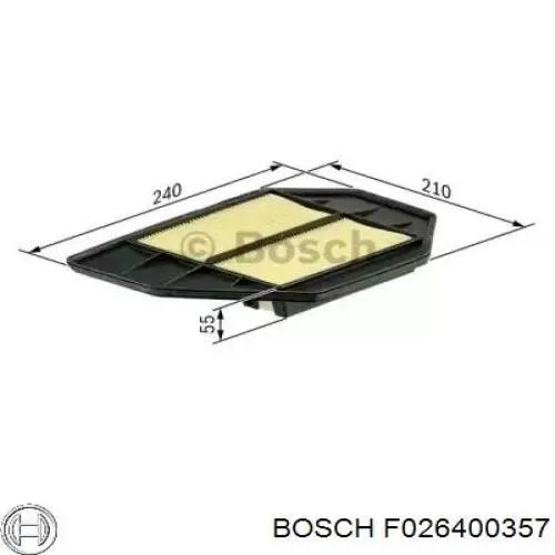 Елемент повітряного фільтра Bosch F026400357 ціна, від 9.81 USD