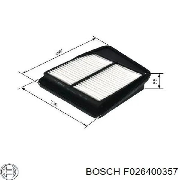 Фільтр повітряний Bosch F026400357