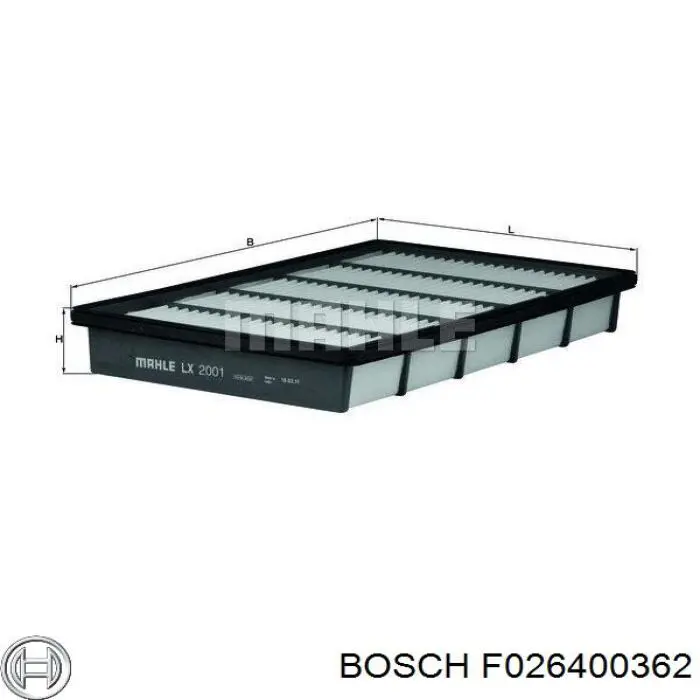 Повітряний фільтр F026400362 Bosch
