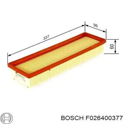 F026400377 Bosch фільтр повітряний