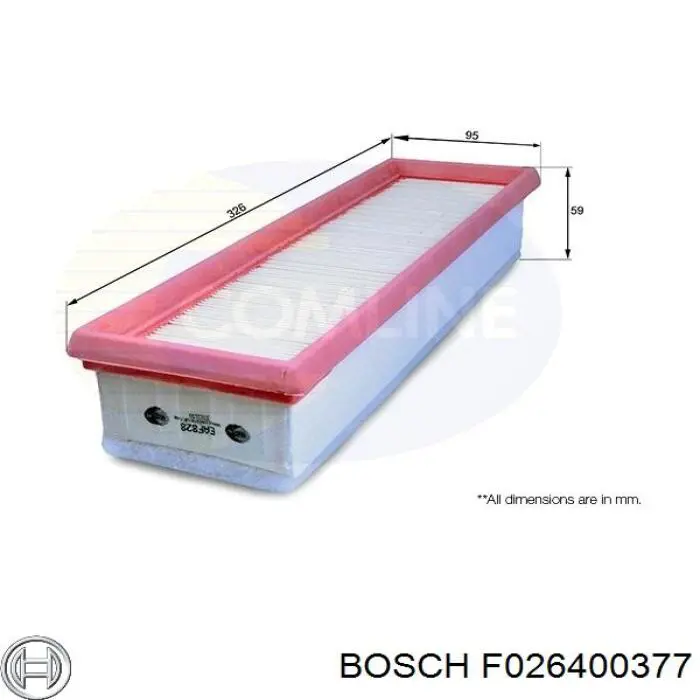 F026400377 Bosch Повітряний фільтр двигуна