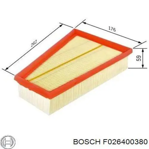 Фільтр повітряний Bosch F026400380