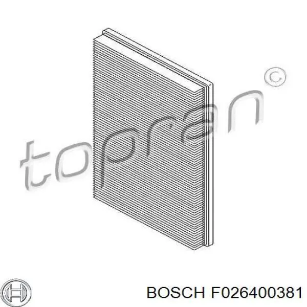 Купити F026400381 Bosch Автомобільний фільтр повітря