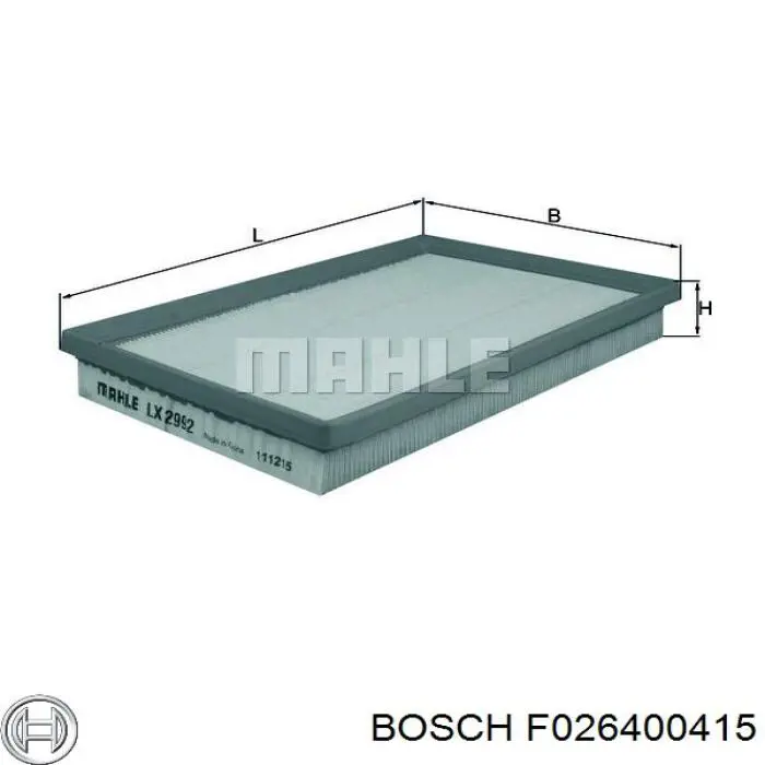 Фільтр повітряний Bosch F026400415