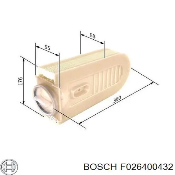 Елемент повітряного фільтра Bosch F026400432 ціна, від 31.47 USD