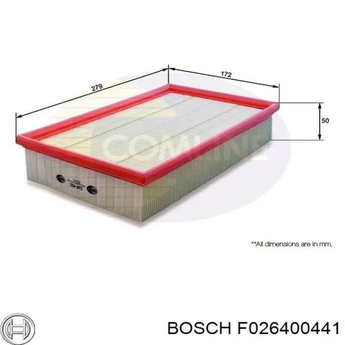 F026400441 Bosch Повітряний фільтр двигуна